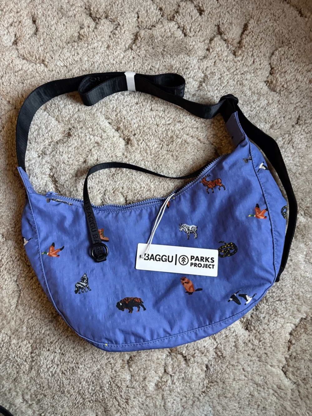 BAGGU x Parks Project violet medium crescent